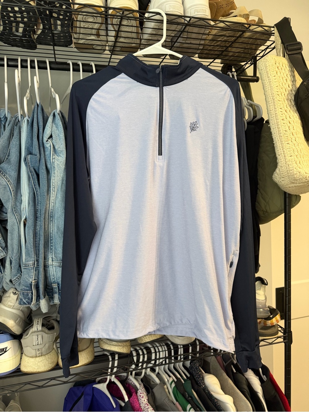straight down quarter zip